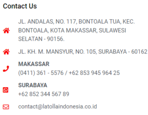 Kontak LaTolla Indonesia